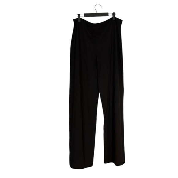 Ripley Rader Black Ponte Knit Wide Leg Pants Size 4 US L High Waisted Timeless - Picture 7 of 11